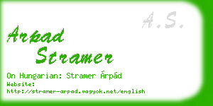 arpad stramer business card